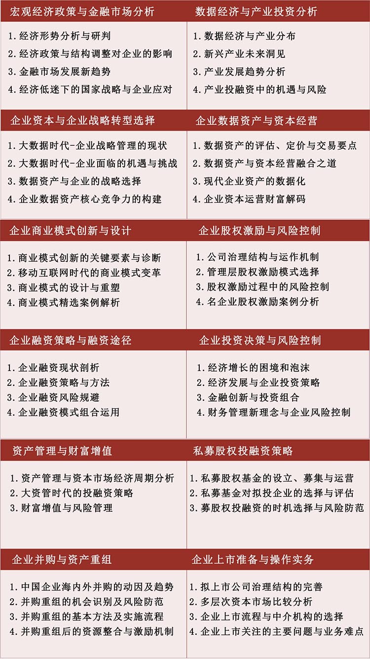 北京大學資本市場與金融戰(zhàn)略高級研修班